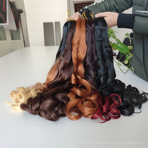 wavy wave hair rainbow braiding hair 22'' braiding hair extensions ocean wave crochet braids for Women
